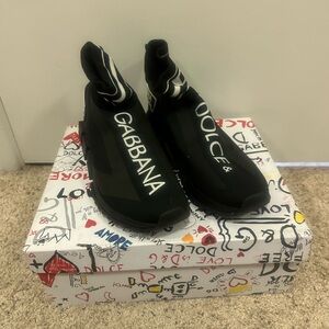 Dolce & Gabbana Black Slip-On Shoes